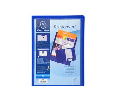 Cartella di presentazione Kreacover - in PP - 2 alette - blu - A4 - Exacompta - 43502E - 3130630435020 - DMwebShop