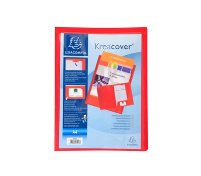 Cartella di presentazione Kreacover - in PP - 2 alette - rosso - A4 - Exacompta - 43503E - 3130630435037 - DMwebShop