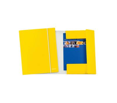 Cartella con elastico WOW - cartoncino plastificato - 3 lembi - 25 x 35 cm - giallo - conf. 5 pezzi - Leitz - 39830016 - 4002432120659 - DMwebShop