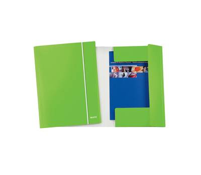 Cartella con elastico WOW - cartoncino plastificato - 3 lembi - 25 x 35 cm - verde lime - conf. 5 pezzi - Leitz - 39830054 - 4002432601660 - DMwebShop