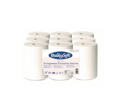 Asciugamani in rotolo Premium Mini 2 veli 19 gr diametro 13 cm 21,5 cm x 60 mt bianco Bulkysoft 96610 E21 - 225