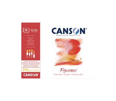 Blocco collato lato corto Figueras 24 x 33 cm 4F 290 gr 10 fogli - 499