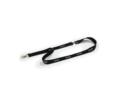 Cordoncini portabadge stampa staff nero 44 cm - 152