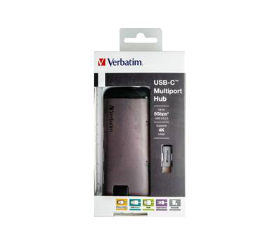 USB-C Adattatore USB 3.1 G1 - USB 3.0 x 3 - HDMI - SDHC - MICRO SDHC - R - Verbatim - 49142 - 23942491422 - DMwebShop