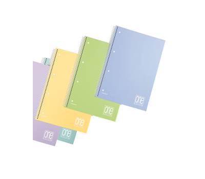 Maxiquaderno One Color Pastel - A4+ - forato - quadretto 4 mm - 80 fogli - 80 gr - spiralato - copertina PPL - conf. 6 pezzi - Blasetti - 7035 - 8007758170353 - DMwebShop