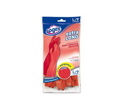 Guanti in lattice Extralong - taglia L - rosso - Logex Professional - 3549LXL - 8003350549160 - DMwebShop