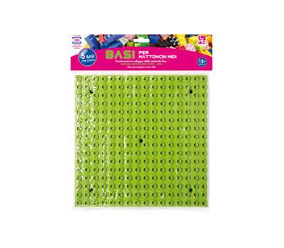 Base costruzioni Midi in ABS - 25 x 25 cm - colori assortiti - conf. 5 pezzi - Cwr - 12356 - 8004957123562 - DMwebShop