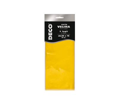 Carta velina - 20 gr - 50 x 76 cm - giallo - CWR - busta 5 fogli - Deco - 12283/02 - 8004957122848 - DMwebShop