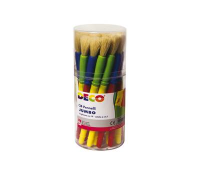 Pennellotti Jumbo - barattolo 24 pezzi - Deco - 06153 - 8004957061536 - DMwebShop