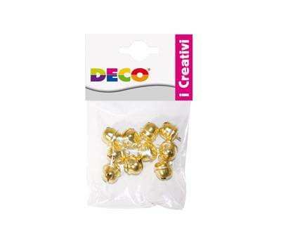 Sonagli - dimensione 14,5 mm - in metallo - oro - conf. 10 pezzi - Deco - 11490 - 8004957114904 - DMwebShop