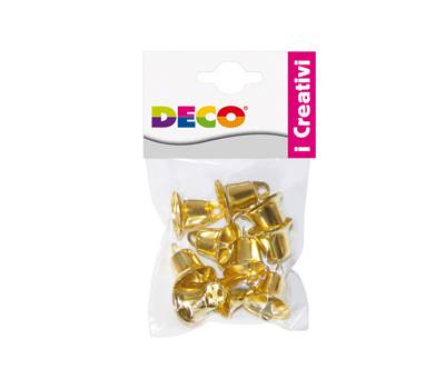 Campanellini - dimensione 22 mm - in metallo - oro - conf. 10 pezzi - Deco - 11491 - 8004957114911 - DMwebShop