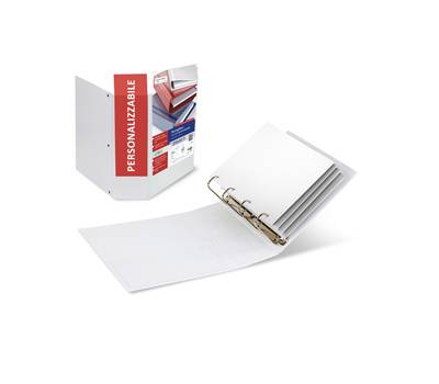 Raccoglitore Stelvio Ti 100 - 4 anelli quadri - f.to utile 22 x 30 cm - A4 - bianco personalizzabile - Sei Rota - 36994601 - 8004972027340 - DMwebShop