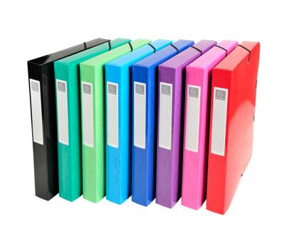 Scatola archivio box Iderama - dorso 40 mm - A4 - 8 colori assortiti - conf. 8 pezzi - Exacompta - 59929E - 3130630599296 - DMwebShop