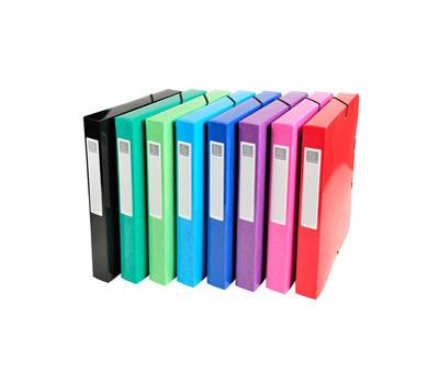 Scatola archivio box Iderama - dorso 40 mm - A4 - 8 colori assortiti - conf. 8 pezzi - Exacompta - 59929E - 3130630599296 - DMwebShop