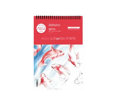 Blocco schizzi Debutto - A4 - 21 x 29,7 cm - 120 gr - 70 fogli - bianco - conf. 4 pezzi - Musa - MU133394 - 8004957122817 - DMwebShop