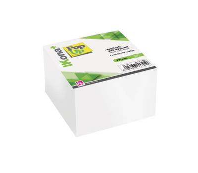 Foglietti Cubo - collato su un lato - bianco - 9,5 x 9,5 cm - 700 fogli - Ikona+ - 11724 - 8004957117240 - DMwebShop