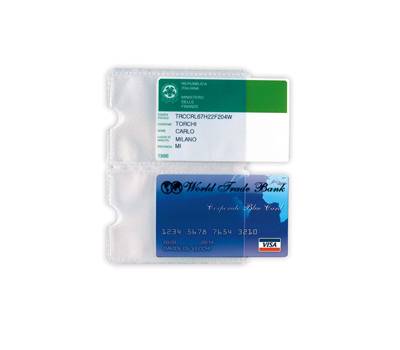 Busta porta card - 5,8 x 8,7 cm - 2 tasche - trasparente - conf. 50 pezzi - Sei Rota - 484302 - 8004972027234 - DMwebShop
