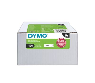 Nastri D1 - 12 mm x 7 mt - nero-bianco - value pack 10 pezzi - Dymo - 2093097 - 3026980930974 - DMwebShop