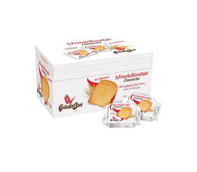 Le Fresche Biscottate - multipack da 48 monoporzioni - 15 gr cad. - Grissinbon - GRFEM - 118001405001158 - DMwebShop