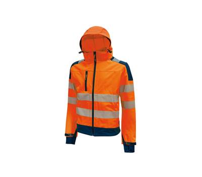 Giacca alta visibilita' Softshell Miky - taglia L - arancio fluo - U-power - HL169OF-L - 8033546387313 - DMwebShop