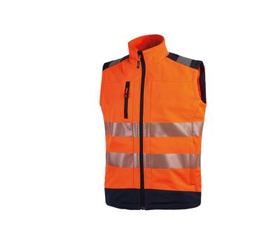 Gilet alta visibilta' Softshell Dany - taglia L - arancio fluo - U-power - HL173OF-L - 8033546410059 - DMwebShop