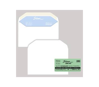 Busta Silver Matic FSC - senza finestra - gommata - 11 x 23 cm - 80 gr - bianco - conf. 500 pezzi - Pigna - 0388763AM - 8006873109842 - DMwebShop