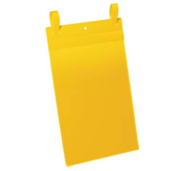 Buste identificazione con fascette - A4 - verticale (223 x 530 mm) - giallo - conf. 50 pezzi - Durable - 1750-04 - 4005546997070 - DMwebShop