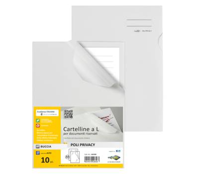 Cartelline a L Poli Privacy per documenti riservati - conf. 10 pezzi - Sei Rota - 662400 - 8004972028583 - DMwebShop