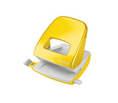 Perforatore 5008 New NeXXt WOW - passo 8 cm - massimo 30 fogli - 2 fori - giallo - Leitz - 50081216 - 4002432121526 - DMwebShop