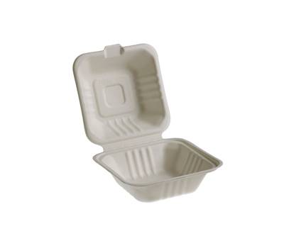Vaschette Hamburger box Take Away Bio - 15 x 15 cm - conf. 50 pezzi - Leone - Q2022 - 8024112020222 - DMwebShop