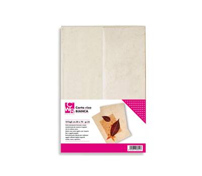 Carta riso 50 x 70 cm 25 g bianco confezione 10 fogli - 8941 Carta riso 50 x 70 cm 25 g bianco confezione 10 fogli - 8941