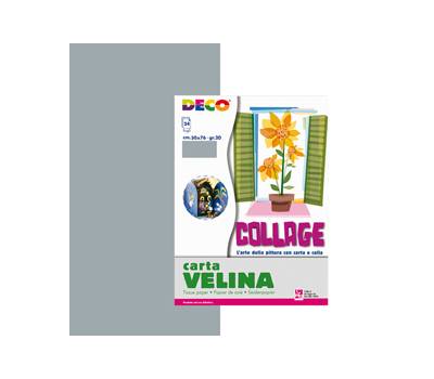 Carta velina 50 x 76 cm argento busta 24 fogli - 8788