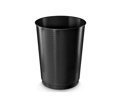 Cestino gettacarte altezza 49 - 5 cm diametro 38 cm 40 lt nero - 1806