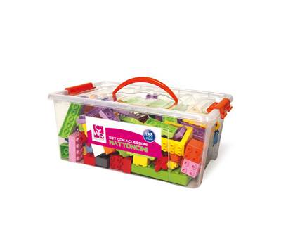 Mattoncini e accessori Midi da costruzione in ABS colori assortiti bauletto da 188 pezzi - 9022