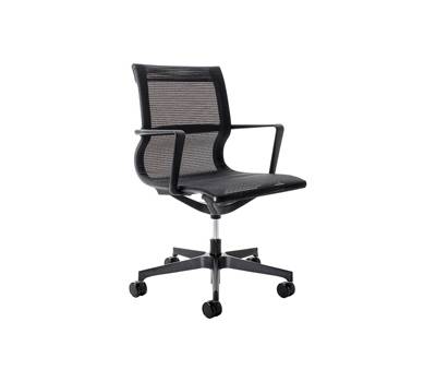 Poltrona direzionale Tekno schienale basso nero - 7957