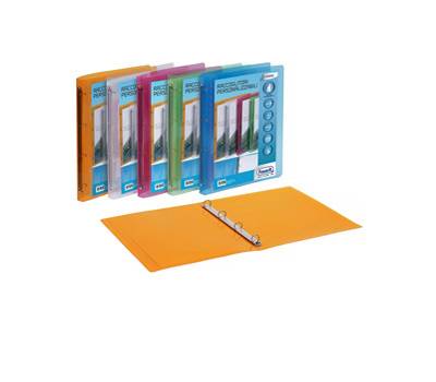 Raccoglitore personalizzabile Lumina 4 anelli tondi 15 mm 22 x 30 cm colori assortiti Favorit 400116631 - 891