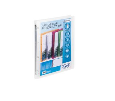 Raccoglitore personalizzabile Lumina 4 anelli tondi 15 mm 22 x 30 cm trasparente Favorit 100460713 - 895