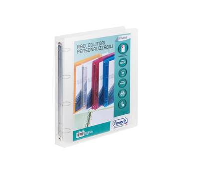 Raccoglitore personalizzabile Lumina 4 anelli tondi 30 mm 22 x 30 cm trasparente Favorit 100460714 - 888