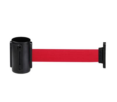 Segnapercorso murale Alfa Mural nero diametro 6 cm con nastro rosso da 200 cm Medial 103393 - 5891