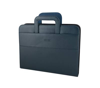 Portablocco - similpelle - con anelli - blu - 28,5 x 36 cm - City Time - 4853-BL - 8002787485317 - DMwebShop
