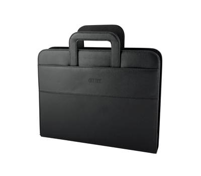 Portablocco - similpelle - con anelli - nero - 28,5 x 36 cm - City Time - 4853-N - 8002787048536 - DMwebShop