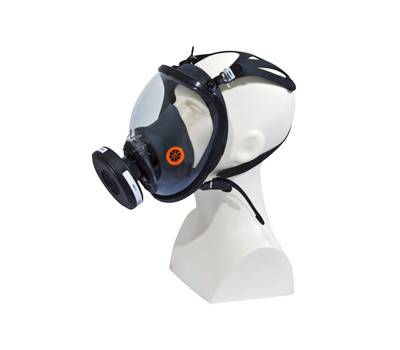 Maschera completa M9300 Strap Galaxy - policarbonato-silicone - nero-arancio - Deltaplus - M9300NO - 3295249154837 - DMwebShop