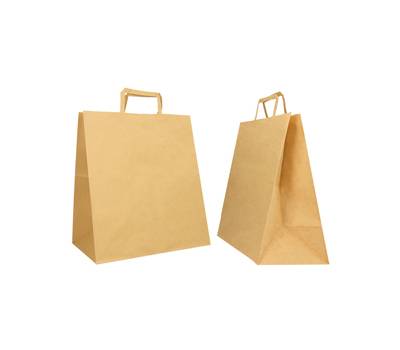 Shopper Flat Large - carta kraft - 28 x 17 x 32 cm - avana - scatola 250 pezzi - Mainetti Bags - 072611 - 310003034C - DMwebShop
