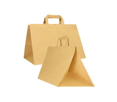 Shopper Flat XLarge - carta kraft - 32 x 22 x 24 cm - avana - scatola 200 pezzi - Mainetti Bags - 072529 - DMwebShop