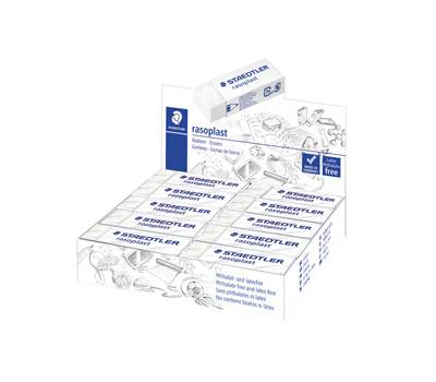 Gomma Rasoplast - 63 x 13 x 23 mm - bianco per matita - box 20 pezzi - Staedtler - 526B20 - 4007817530627 - DMwebShop