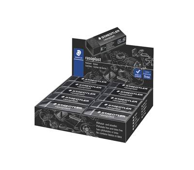 Gomma Rasoplast - 63 x 13 x 23 mm - nero per matita - box 20 pezzi - Staedtler - 526B20-9 - 4007817527399 - DMwebShop