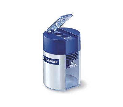 Temperamatite 2 fori con contenitore - blu - Staedtler - 512001 - 4007817512005 - DMwebShop