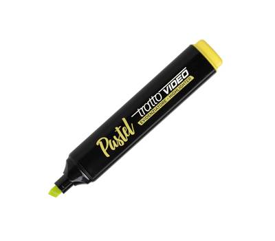 Evidenziatore Video pastel - punta a scalpello - da 1 - 5 mm - giallo limone - conf. 12 pezzi - Tratto - 833501 - 8000825025174 - DMwebShop