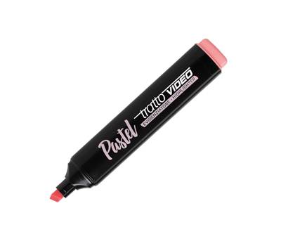 Evidenziatore Video Pastel - punta a scalpello - da 1 - 5 mm - rosa pompelmo - conf. 12 pezzi - Tratto - 833507 - 8000825025204 - DMwebShop