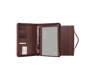 Portablocco Office - con manico - ecopelle - con zip - 28 x 36 cm - marrone - InTempo - 8249OF33 - 8029221821401 - DMwebShop